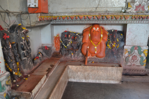 Lord Ganesha and other deities in Shri Mohiniraj temple at Nevase